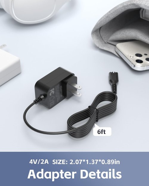 Superer 8W AC Charger Fit for Wahl Cordless Magic Clipper 8148 8164 8591 8509 1919 8148L 8591L 08504-400 8148-308 97225-002 Adapter Power Supply Cord