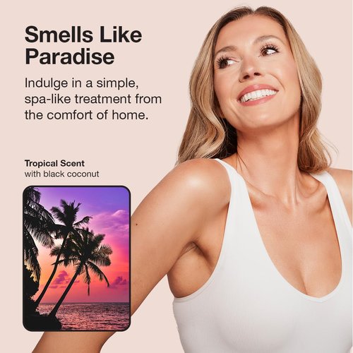 Fake Bake Flawless Self Tanning Mousse Streak-Free, Long-Lasting Natural Glow For All Skin Tones Women & Men - Sunless Tanner Includes Mitt For Easy Application, Black Coconut Scent - 6.7 oz