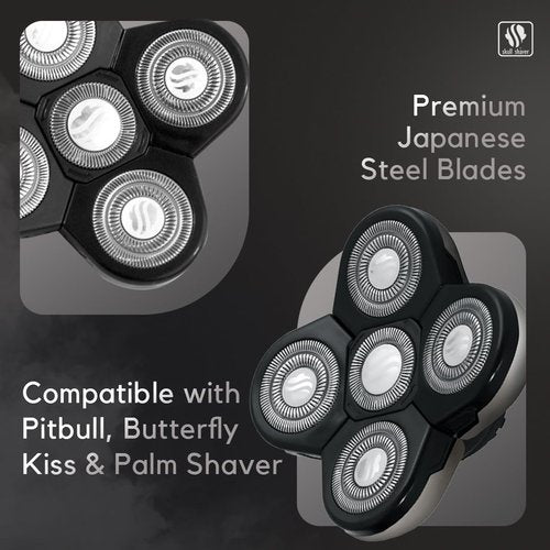 Skull Shaver Forte Replacement Blade - High-Performance Shaving Blade - Waterproof Electric Razor Blade - Wet & Dry Use - Compatible with Pitbull, Palm & Butterfly