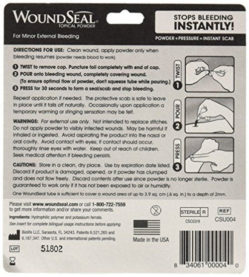 WoundSeal Powder, 4 ea (Pack of 2)