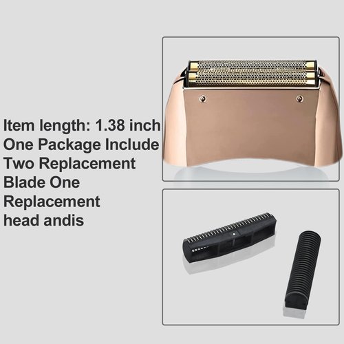 Shaver Replacement Golden Foil and Cutters Compatible with Andis 17155 Pro Lithium Titanium foil Shaver Replacement Heads(Rose Gold)