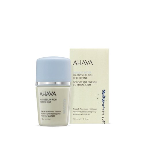 AHAVA Dead Sea Water Magnesium Rich Deodorant - Reduces Sweat & Odors, Maintains Underarms Dry, Suitable for Sensitive Skin, Enriched with Exclusive Osmoter, Bergamot Fruit & Olive Plant, 1.7 Fl.Oz