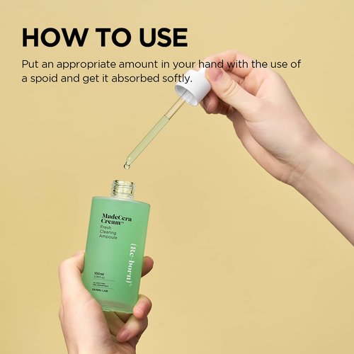 SKINRxLAB Made Cera Cream Fresh Clearing Ampoule Serum 100ml (3.38 fl.oz.) - Pore Minimizing and Cooling Serum for Acne-Prone Skin, Calming and Hydrating Flaky Skin with Cica, Tea Tree, and Ceramide