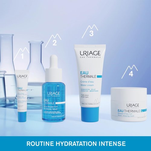 URIAGE Water Eye Contour Cream with Hyaluronic Acid | Reduces Visible Fine Lines, Puffinesses, Dark Circles, Paraben & Fragrance-Free, Ophthalmologically Tested, 15 mL / 0.51 oz