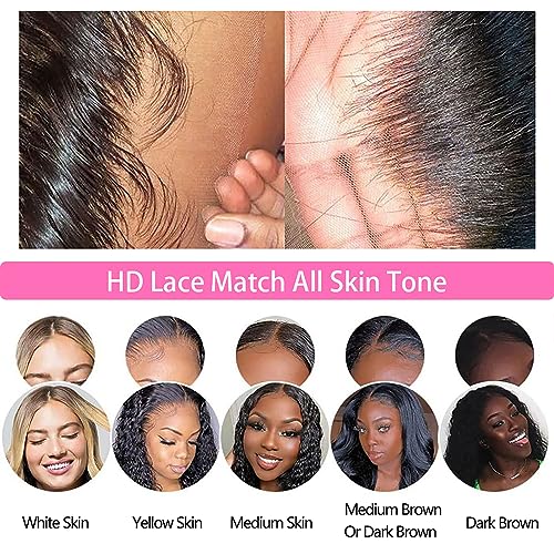 10A Straight Bundles with Closure 24 26 28 with 20 Inch Human Hair Bundles with Closure 100% Unprocessed Brazilian Virgin Human Hair Weave with Closure HD Lace
