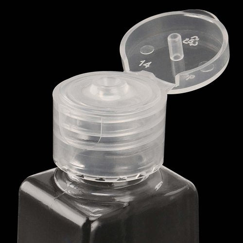 JAPCHET 80 PCS 2 oz Clear Plastic Travel Bottles with Flip Cap, Travel Size Refillable Flip Top Bottles, Small Portable Flip Cap Containers for Lotion, Essential Oils, Shampoo and Toiletries