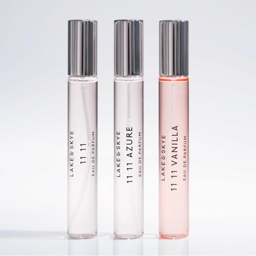 Lake & Skye 11 11 Azure Eau de Parfum Travel Spray, 0.5 fl oz (15 ml) - Aquatic, Floral, Skin Musk, Clean, Vegan, Paraben-Free, Cruelty-Free
