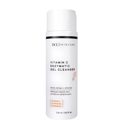 DCL Skincare Vitamin C Enzymatic Gel Cleanser with Sugar Fruit Enzymes & Vitamins C/B5, 8.0 Fl oz