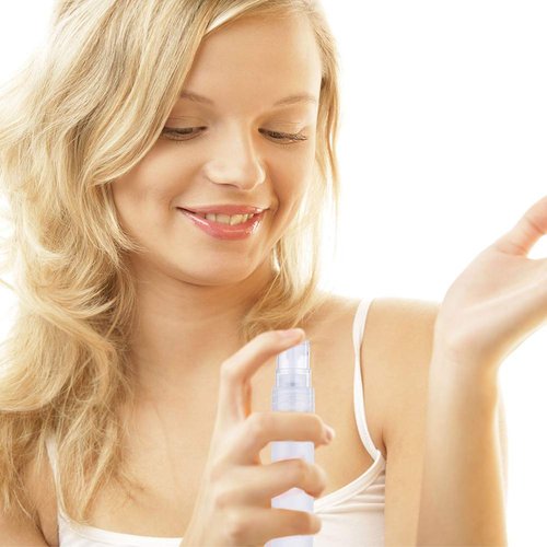 BENECREAT 24 Pack 10ml Frosted Plastic Perfume Tubes Fine Mist Spray Bottle Travel Essentials for Essential Oil, Perfume, Toner, Cleaning Liquid, Festival Gift