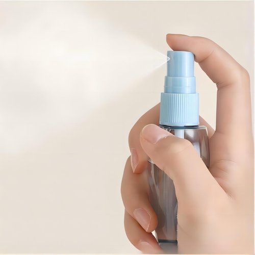 Cracrab Travel Size Spray Bottles TSA Approved Small Mini Containers Accessories 2 oz - Blue, Leakproof, Lightweight