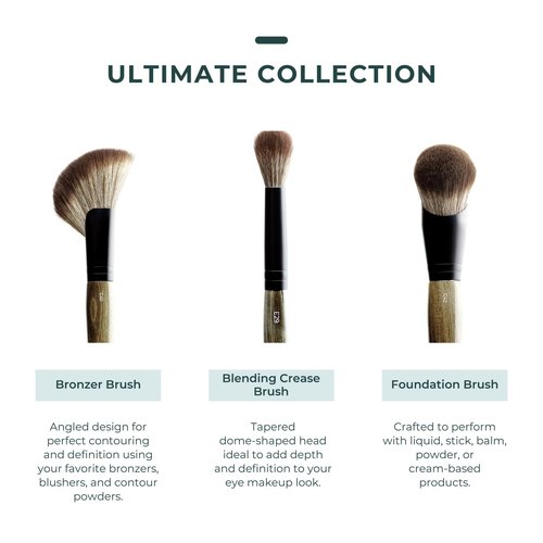 Rose and Ben Beauty E29 Blending Crease Brush | Tapered Dome for Contouring & Depth | Cruelty-Free Bristles