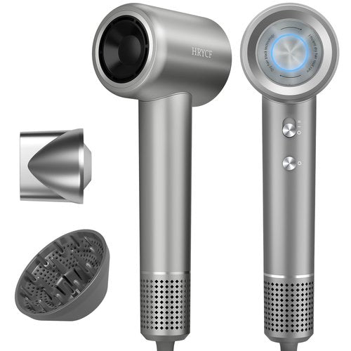 High Speed Hair Blow Dryer｜Professional Salon Grade Air Speed, Negative Ion Hair Care｜Quiet Design｜Suitable for Thick Hair/Styling with Nozzle & Diffuser, Long Motor Lifespan