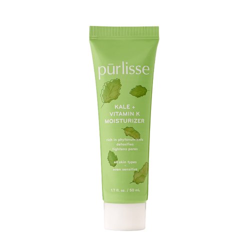 pürlisse Kale + Vitamin K Hydrating Face Moisturizer - Face Moisturizer for Detoxifying & Pore Tightening - Packed with Antioxidants for Smooth, Radiant & Youthful Skin (1.7 Fl oz)