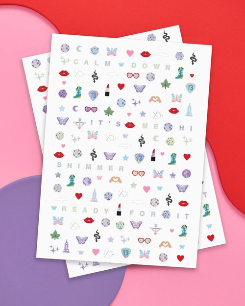 xo, Fetti Party Era Nail Stickers | 4 Sheets 544 Stickers | Concert Party Accessory, Bachelorette Decorations, Birthday Manicure, Bridesmaid Adhesive Press Ons