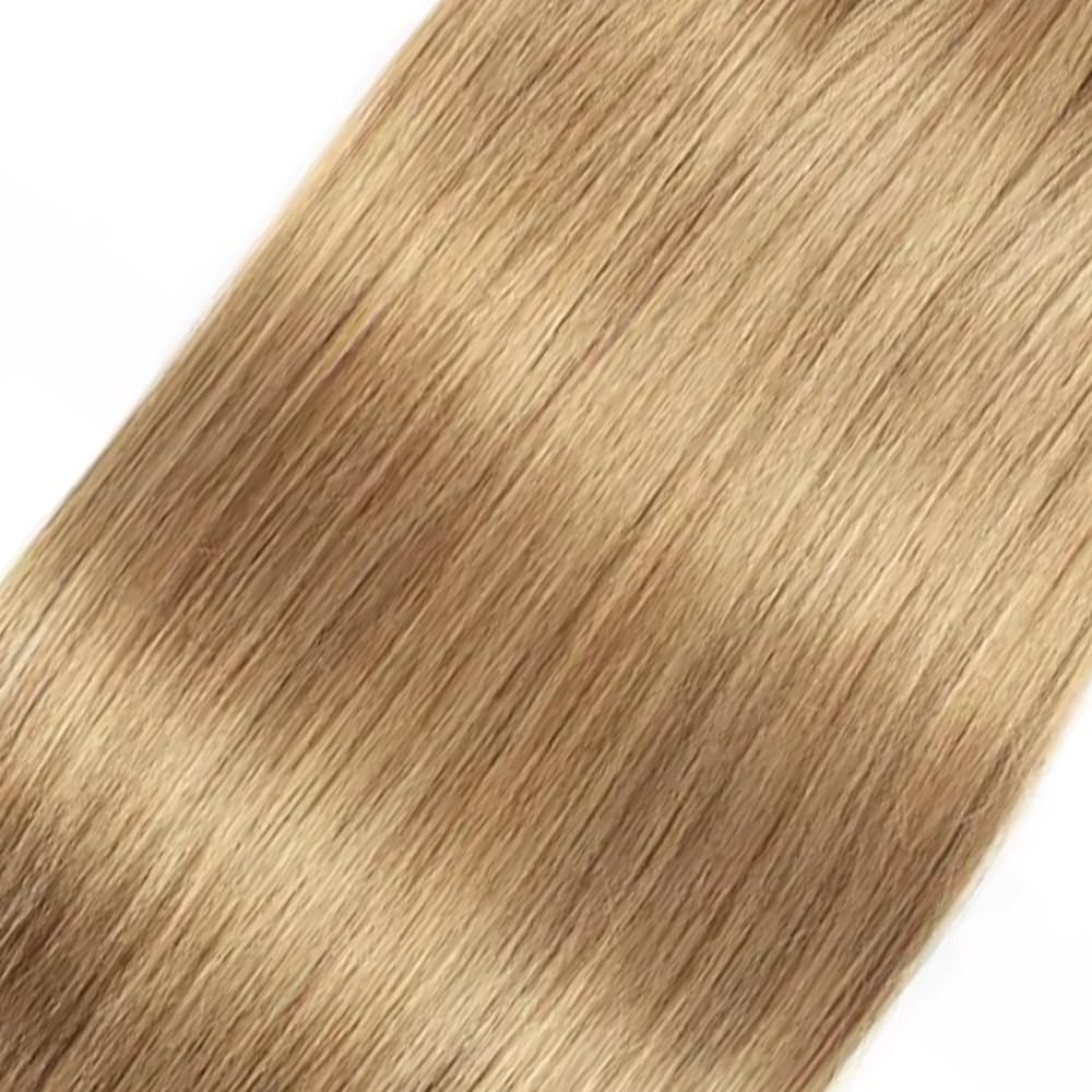 #22 Blonde Bundles Human Hair Straight Bundles 28 Inch Human Hair Weave 1 Bundle Unprocessed Brazilian Virgin Hair Ash Blonde Straight Human Hair Extensions 50 Grams/Bundle