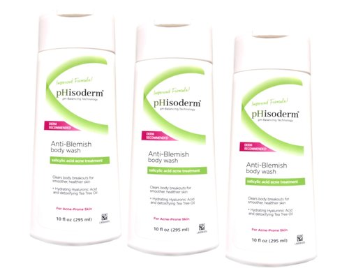 pHisoderm Anti-Blemish Body Wash 10 oz (Pack of 3)