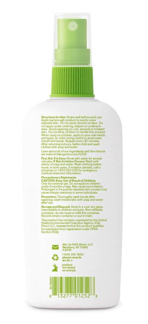 Babyganics 50 SPF Baby Sunscreen Spray and Bug Spray | Octinoxate & Oxybenzone Free | DEET Free, 6oz each, Combo 2 Pack