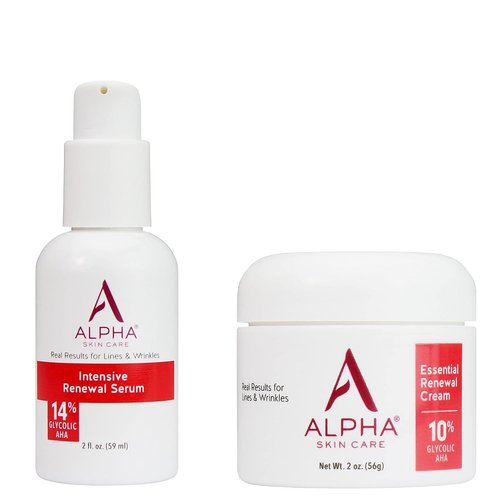 Essential Renewal Anti-Aging Formula 2oz and Renewal Serum Concentrated with 14% Glycolic AHA 2oz