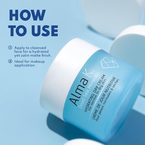 ALMA K Hydrating Day Cream - Day Face Cream for Normal to Dry Skin - Daily Face Moisturizer - Facial Moisturizer with Olive and Avocado Oils - 1.7 oz