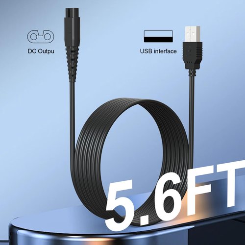 Pinkind USB Charger Cable Compatible with oneisall Low Noise Dog Clippers Model RFC-676 Only, Power Cord for oneisall Rechargeable Stainless Steel Blade Pet Shaver(for RFC-676 Only)