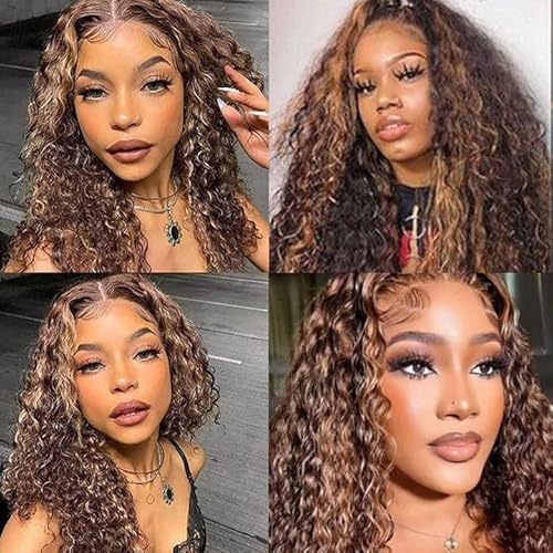 30 30 30 Inch Color 30 Bundles Human Hair 4/30 Water Wave Bundle Brown Water Wave Bundle Human Hair Unprocessed Virgin Hair Extensions