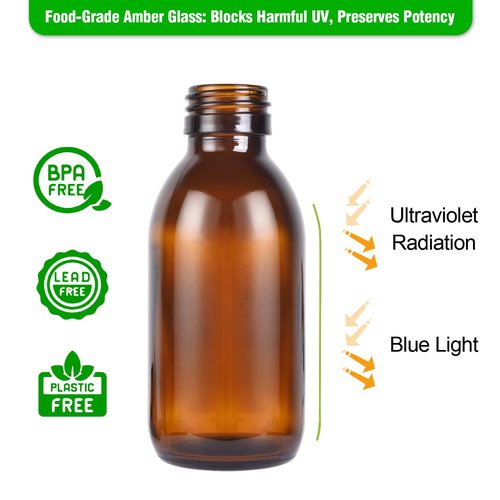 4oz Amber Glass Spray Bottles (2 Pack) - Refillable with Dropper, Funnel & 4 Labels | UV Protection for Essential Oils, Hair Care, Cleaning Solutions