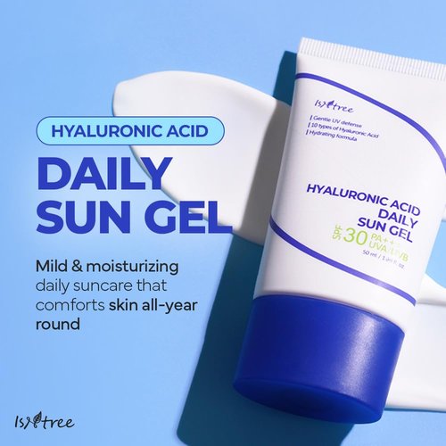 IsNtree Hyaluronic Acid Aqua Gel Cream 100ml, 3.38 fl oz + Hyaluronic Acid Daily Sun Gel 50ml, 1.69 fl oz