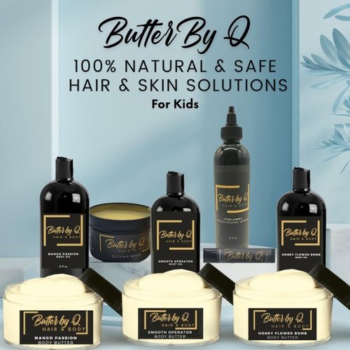 Butter By Q- Itch-Away Moisturizing Serum The Best All-Natural Remedy for an Itchy Scalp. Large 8-oz Bottle with Easy-Applicator Tip to Remedy Any Dry Super Itchy Scalp, Natural Hair Moisturizer