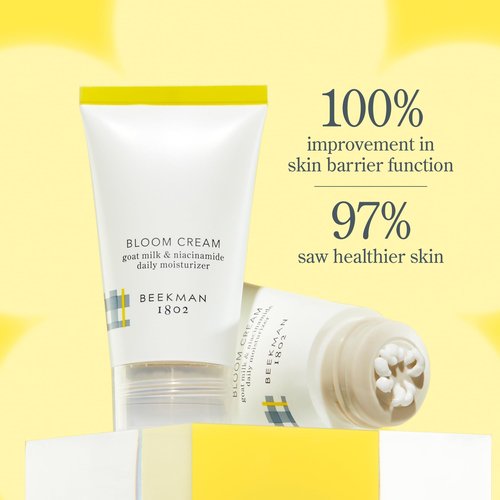 Beekman 1802 Bloom Cream Goat Milk Face Moisturizer Tube, 1.69 fl. oz. - Lightweight, Gentle, Deeply Hydrating & Nourishes Skin Barrier - All Skin Types - Cruelty Free
