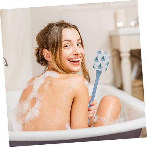 Beatifufu 1Pc Long Handle Bath Brush for Back Cleaning Body Massage Scrubber Shower Brush Soft Bathing Accessory for Exfoliation Care for Shower Use