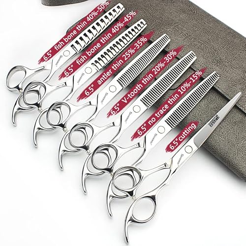Barber hair scissors, Axemoore professional haircut Cutting Scissors/Shears set- 6", made of Japanese stainless steel, especially (6.5in-6pc)