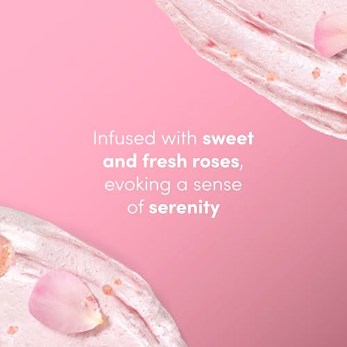 Dove Himalayan Salt & Rose Oil Body Scrub Exfoliates and Deeply Nourishes for Smooth, Radiant Skin 15 oz