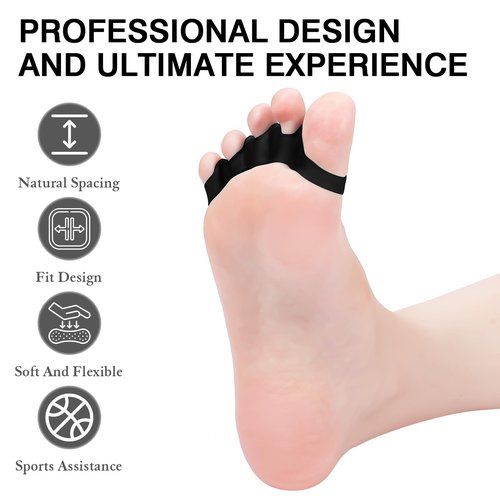 HLOES 8PCS Toe Spacers for Women and Men, Toe Separators for Pedicure, Bunion Corrector, Hammer Toe Straightener, Plantar Fasciitis, Toe Spreaders for Foot Pain Relief and Foot Health.