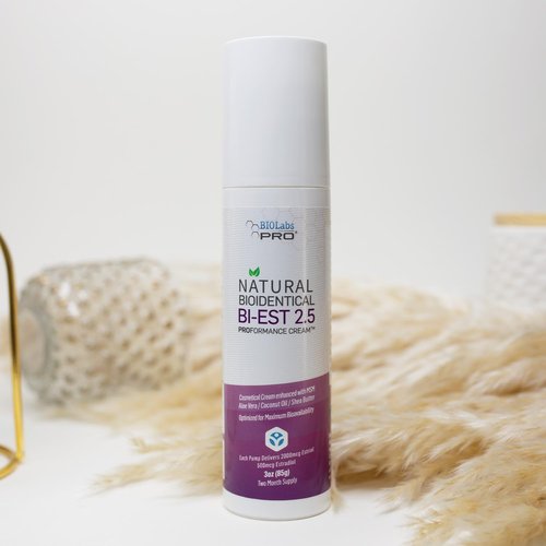 UltraSpa Skincare BioLabs PRO Natural Bioidentical Estro 2.5 Cream, Combo for Women Two Month Supply (Unscented-3oz)