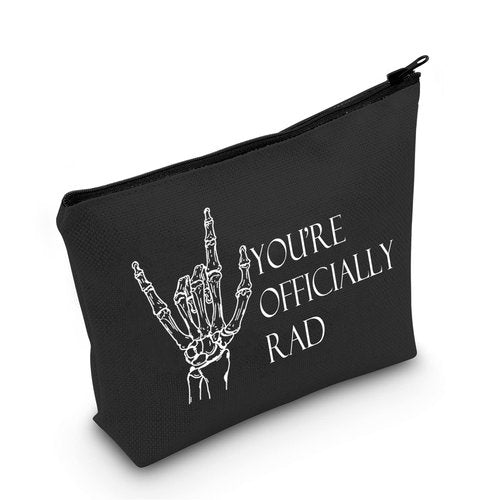 X-ray Tech Cosmetic Bag Radiology Student Gift Radiology Technician Survival Kit Makeup Zipper Pouch Bag for Radiology Tech Graduation Gift (Officially Rad)