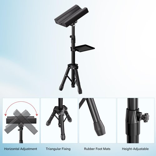 TAIDU Armrest Stand with Tray Arm Leg Rest Tripod - Adjustable Height and Tilt, 180 Rotation Chair for Tattoo Studio Supplies