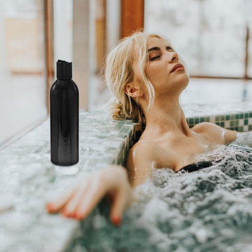 KALLORY Travel Bottles for Toiletries: 6pcs 8oz Plastic Bottles with Caps - Travel Size Containers for Shampoo Lotions Creams