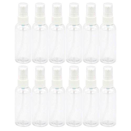 TrendBox 12 Pack Plastic Empty Bottles with Duckbill Pump Cap for Shampoo, Lotions, Liquid Body Soap, Cream (2 oz / 60 ml)