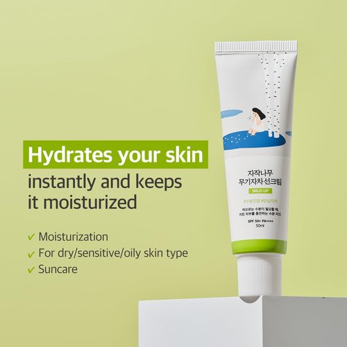 ROUND LAB Hydrating Daily UV Defense Duo for Sensitive and Dry Skin, Birch Juice Moisturizing and Mineral UVLock Sunscreen, Kids sunscreen, No White Cast, Korean Sunscreen