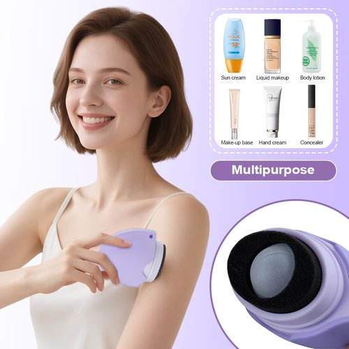 2PCS Sunscreen Applicator, Jaxbo BPA-Free Refillable Roll on Sponge Sunscreen, Suncream & Lotion Applicator For Kids, Adults & Families, Perfect Size for Travel