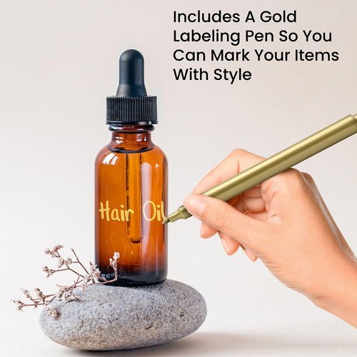CULINAIRE Glass Dropper Bottles Amber Glass Eye Dropper Bottles for Essential Oil Serum and Liquid Extract, 1oz, Pack of 24