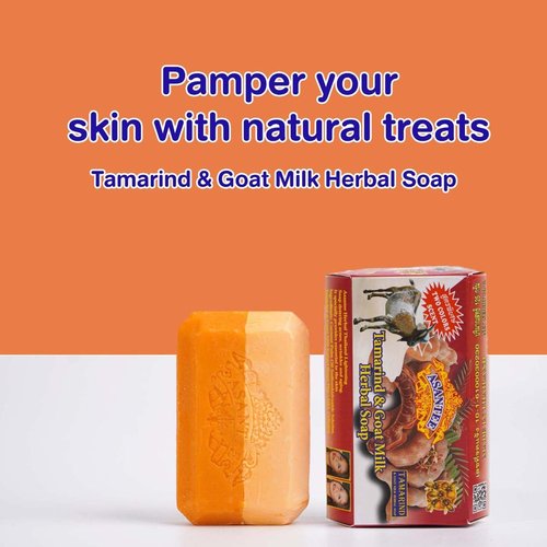 ASANTEE TAMARIND & GOAT MILK HERBAL SOAP 125 G. (Pack of 3)