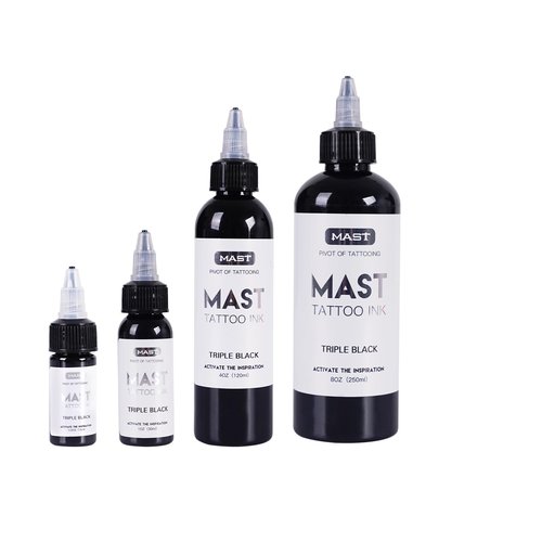 Mast Tattoo Ink Bottle 0.5oz, Triple Black Mas05