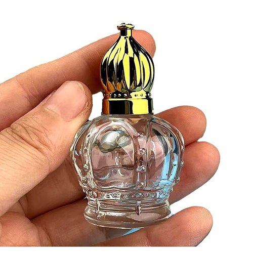 Alunsito Roll On Glass Bottles 6 Pack Mini Empty Perfume Bottles Leak-Proof DIY Container with Crown Cap Glass Roller Bottles For Essential Oils Cosmetics Sunscreen Moisturizer