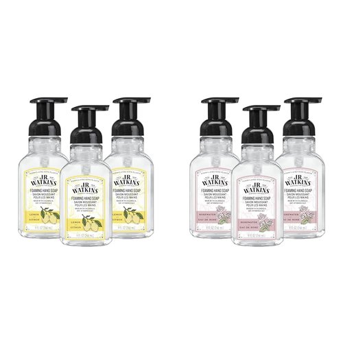 J.R. Watkins Foaming Hand Soap with Pump Dispenser, Moisturizing Foam Hand Wash, All Natural & Foaming Hand Soap with Pump Dispenser, Moisturizing Foam Hand Wash, All Natural