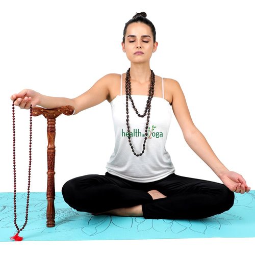 HealthAndYoga™ Yoga Danda - Wooden Staff - for Improved Breath Flow in Nostrils and for Yoga Practices