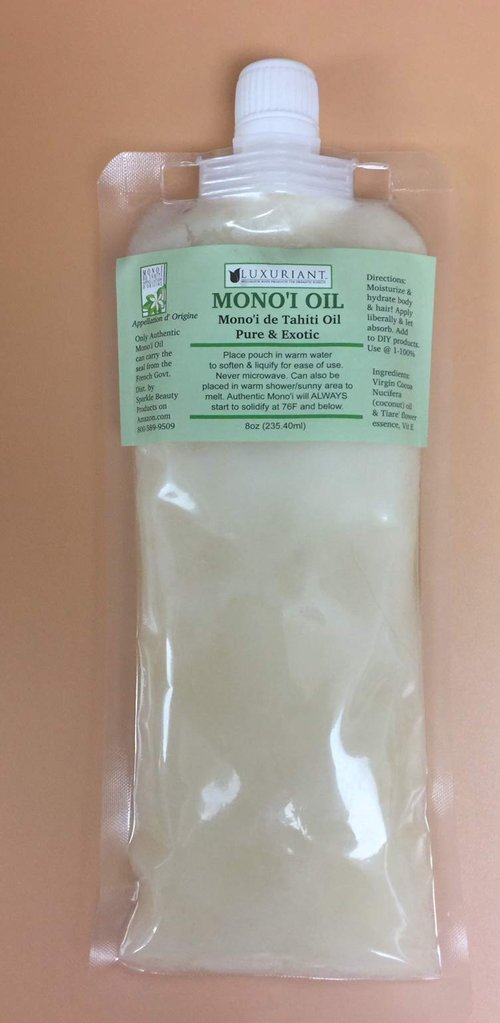 Luxuriant Monoi de Tahiti Oil, Pure & Exotic Body Oil, Natural Moisturizer, All Natural, Concentrated (8 oz)
