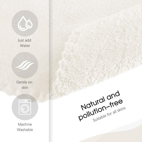 Syhood 12 Pieces Face Wash Cloth 12 x 12 in Makeup Remover Cloths Towel Coral Velvet Facial Microfiber Soft Fast Drying Facial Cleansing Towel for Face(White)