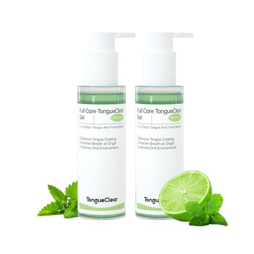 Tongueclear Tongue Cleaner Gel | Fresh Mint Tongue Cleaning Paste | Bad Breath and Halitosis | Mouth Odor Eliminator | Use with Tongue Brushes & Scrapers (2 Pack)…