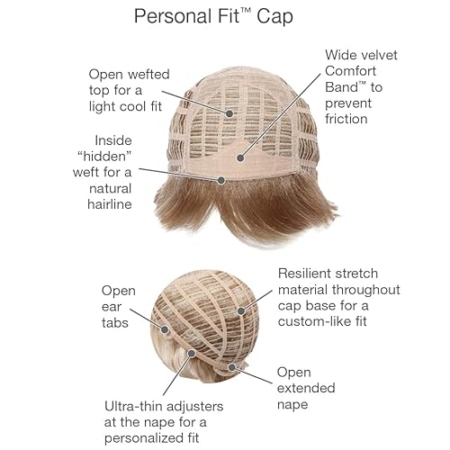 hairuwear Eva Gabor Acclaim Short Layered Average Size Comfort Cap Wig, Burnished Snow